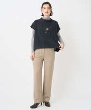 NHLAF85200 GIANNI LO GIUDICE(小さいサイズ)(メゾン ドゥ サンク) [4サイズ展開]ウォッシャブルツイードストレートパンツ ライトグレー