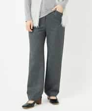 NHLAF85200 GIANNI LO GIUDICE(小さいサイズ)(メゾン ドゥ サンク) [4サイズ展開]ウォッシャブルツイードストレートパンツ ライトグレー