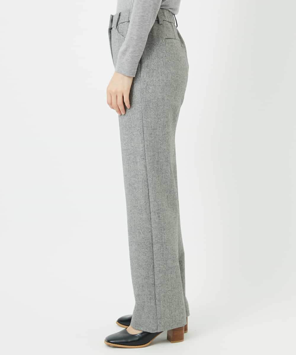 NHLAF85200 GIANNI LO GIUDICE(小さいサイズ)(メゾン ドゥ サンク) [4サイズ展開]ウォッシャブルツイードストレートパンツ ライトグレー