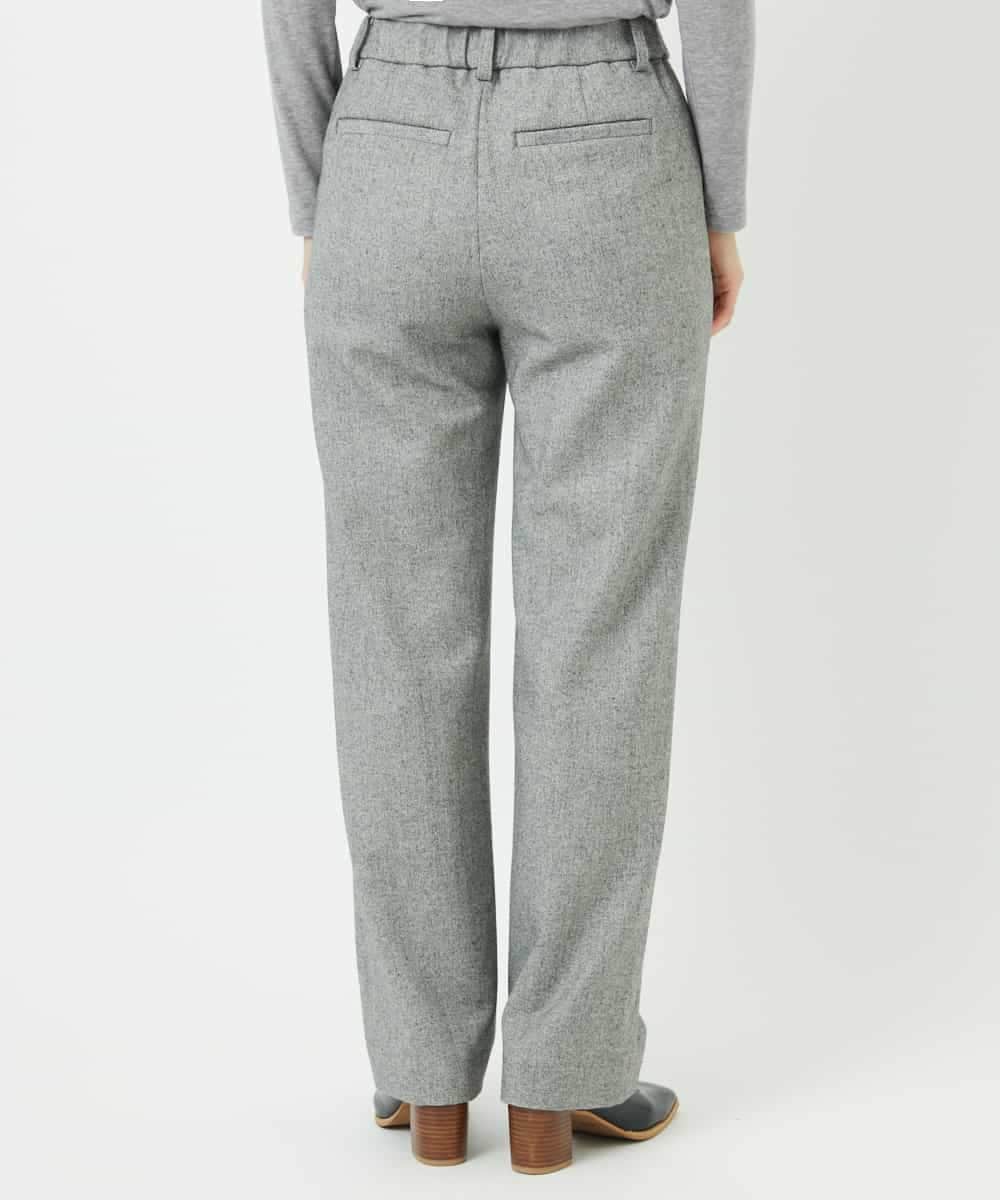 NHLAF85200 GIANNI LO GIUDICE(小さいサイズ)(メゾン ドゥ サンク) [4サイズ展開]ウォッシャブルツイードストレートパンツ ライトグレー