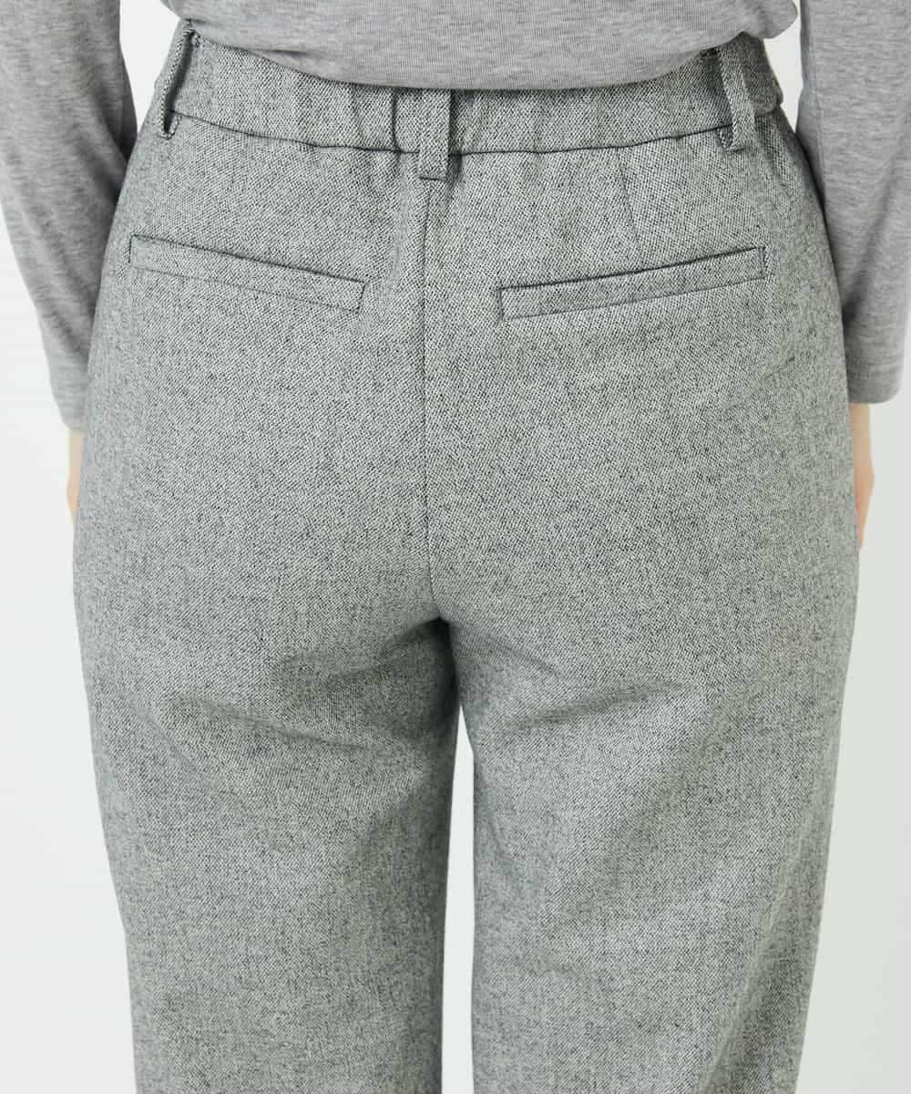 NHLAF85200 GIANNI LO GIUDICE(小さいサイズ)(メゾン ドゥ サンク) [4サイズ展開]ウォッシャブルツイードストレートパンツ ライトグレー
