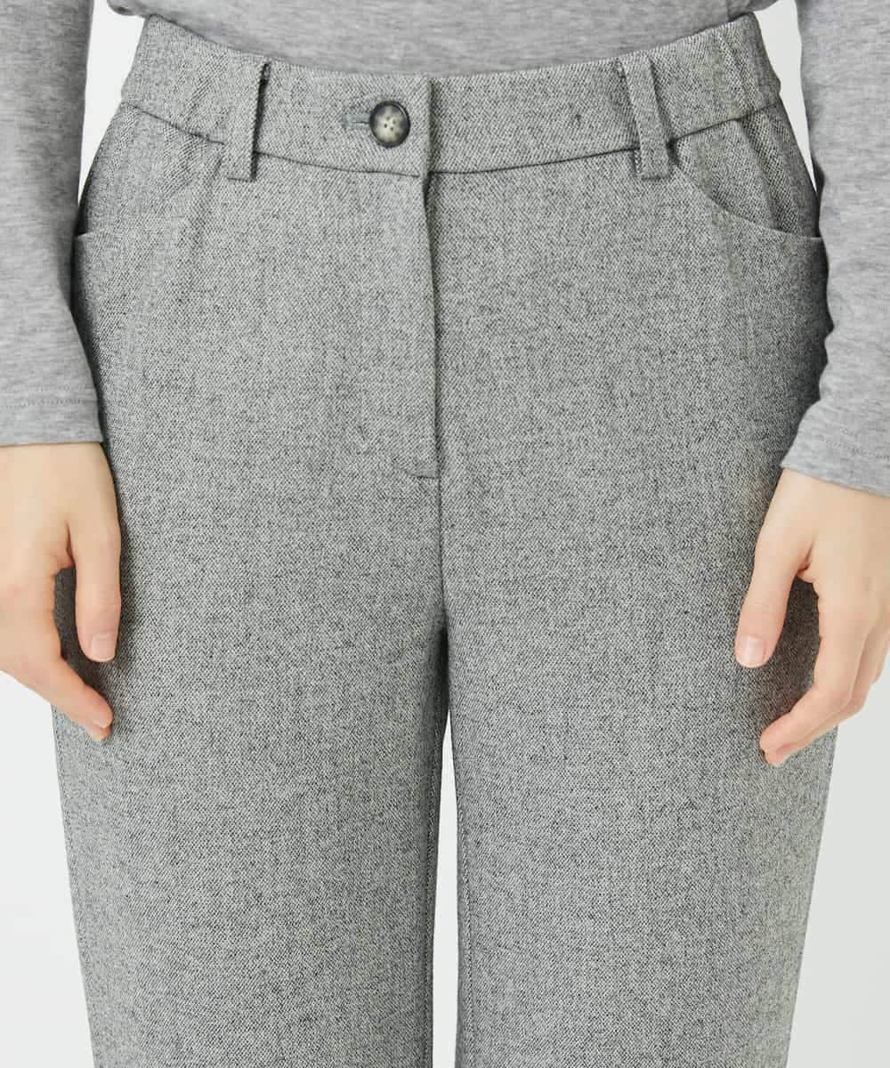 NHLAF85200 GIANNI LO GIUDICE(小さいサイズ)(メゾン ドゥ サンク) [4サイズ展開]ウォッシャブルツイードストレートパンツ ライトグレー