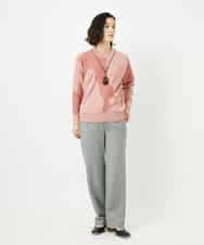 NHLAF85200 GIANNI LO GIUDICE(小さいサイズ)(メゾン ドゥ サンク) [4サイズ展開]ウォッシャブルツイードストレートパンツ ライトグレー