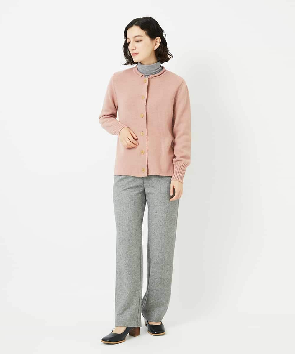 NHLAF85200 GIANNI LO GIUDICE(小さいサイズ)(メゾン ドゥ サンク) [4サイズ展開]ウォッシャブルツイードストレートパンツ ライトグレー