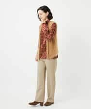 NHLAF85200 GIANNI LO GIUDICE(小さいサイズ)(メゾン ドゥ サンク) [4サイズ展開]ウォッシャブルツイードストレートパンツ ライトグレー