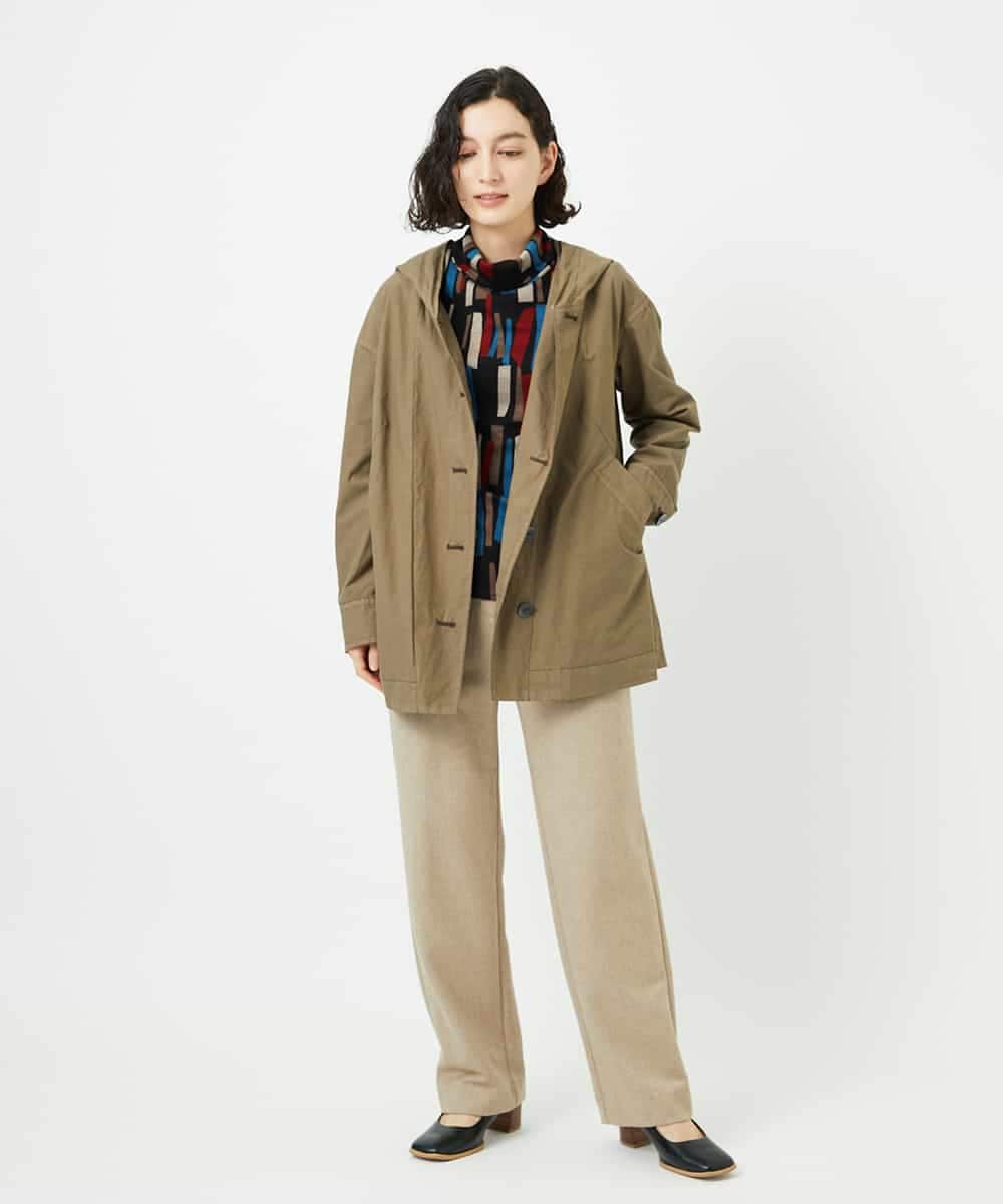 NHLAF85200 GIANNI LO GIUDICE(小さいサイズ)(メゾン ドゥ サンク) [4サイズ展開]ウォッシャブルツイードストレートパンツ ライトグレー