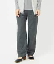 NHLAF85200 GIANNI LO GIUDICE(小さいサイズ)(メゾン ドゥ サンク) [4サイズ展開]ウォッシャブルツイードストレートパンツ ダークグレー