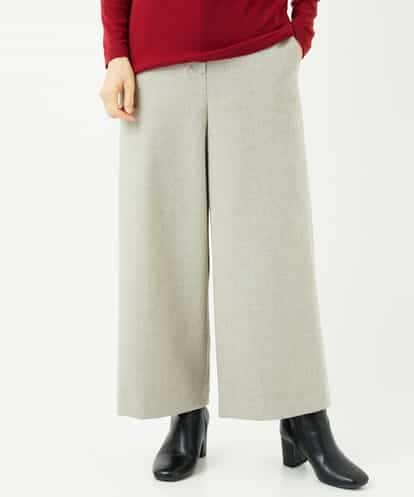 NHLAF86230  両面起毛ワイドストレートパンツ