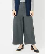 NHLAF86230 GIANNI LO GIUDICE(小さいサイズ)(メゾン ドゥ サンク) 両面起毛ワイドストレートパンツ アイボリー