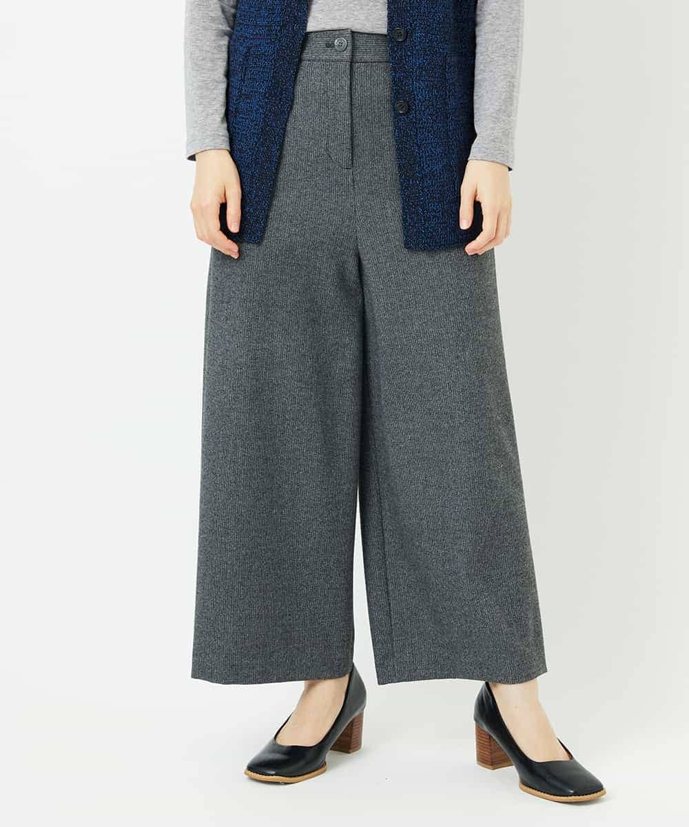 NHLAF86230 GIANNI LO GIUDICE(小さいサイズ)(メゾン ドゥ サンク) 両面起毛ワイドストレートパンツ アイボリー