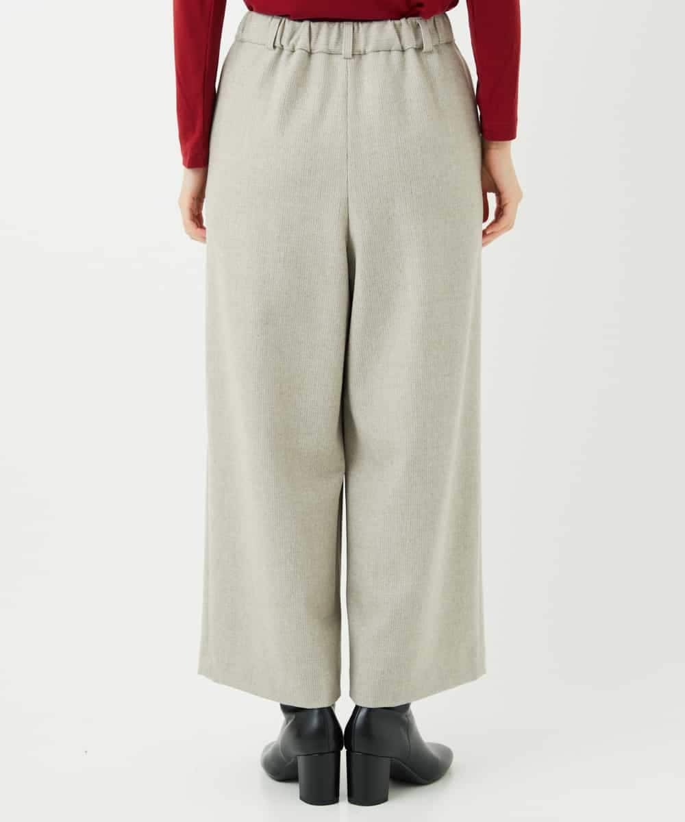 NHLAF86230 GIANNI LO GIUDICE(小さいサイズ)(メゾン ドゥ サンク) 両面起毛ワイドストレートパンツ アイボリー