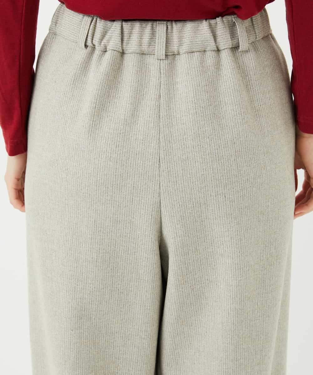 NHLAF86230 GIANNI LO GIUDICE(小さいサイズ)(メゾン ドゥ サンク) 両面起毛ワイドストレートパンツ アイボリー