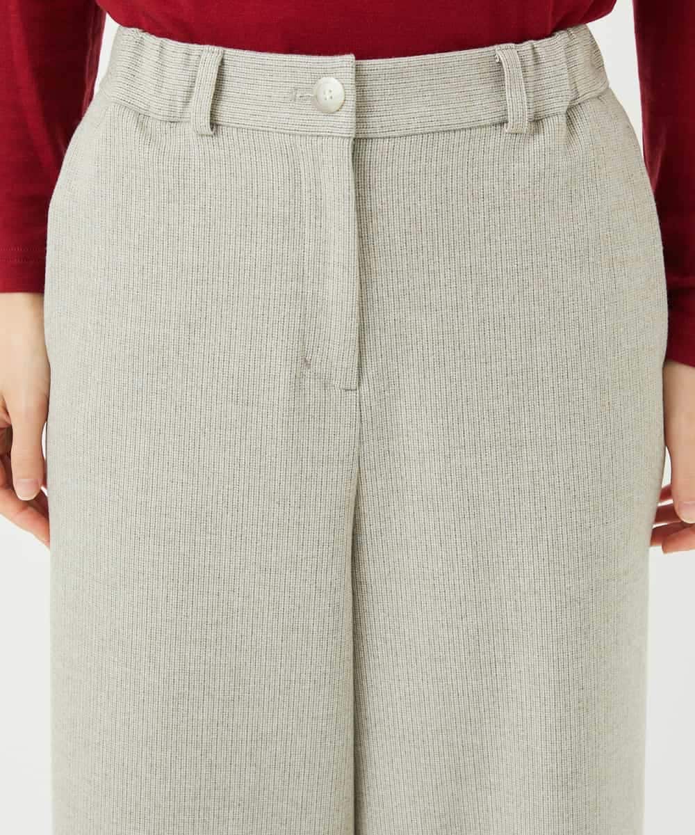 NHLAF86230 GIANNI LO GIUDICE(小さいサイズ)(メゾン ドゥ サンク) 両面起毛ワイドストレートパンツ アイボリー