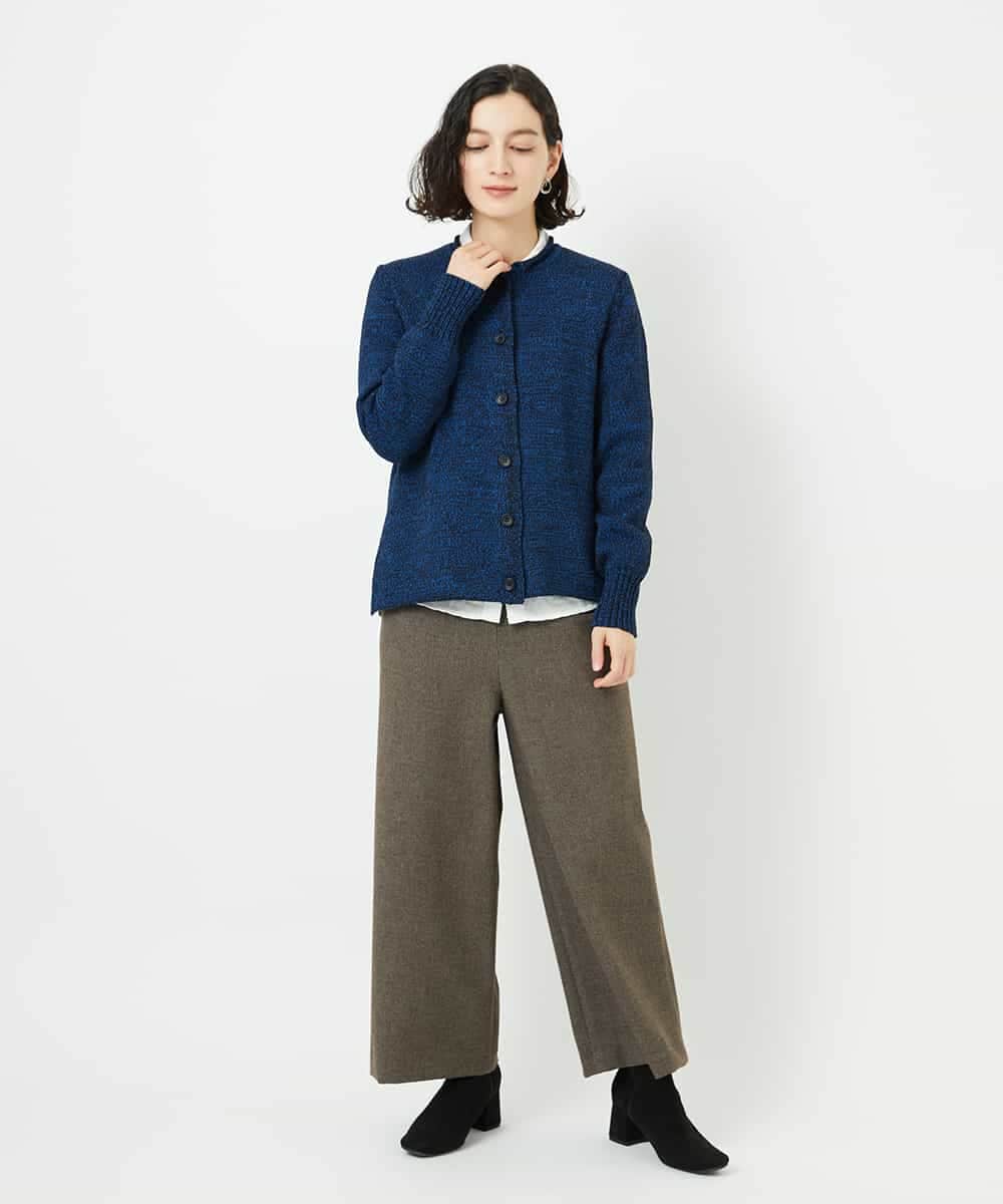 NHLAF86230 GIANNI LO GIUDICE(小さいサイズ)(メゾン ドゥ サンク) 両面起毛ワイドストレートパンツ アイボリー