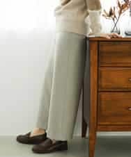 NHLAF86230 GIANNI LO GIUDICE(小さいサイズ)(メゾン ドゥ サンク) 両面起毛ワイドストレートパンツ アイボリー