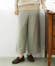 NHLAF86230 GIANNI LO GIUDICE(小さいサイズ)(メゾン ドゥ サンク) 両面起毛ワイドストレートパンツ アイボリー