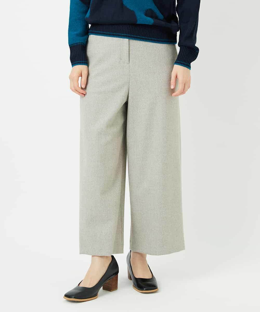 NHLAF86230 GIANNI LO GIUDICE(小さいサイズ)(メゾン ドゥ サンク) 両面起毛ワイドストレートパンツ アイボリー