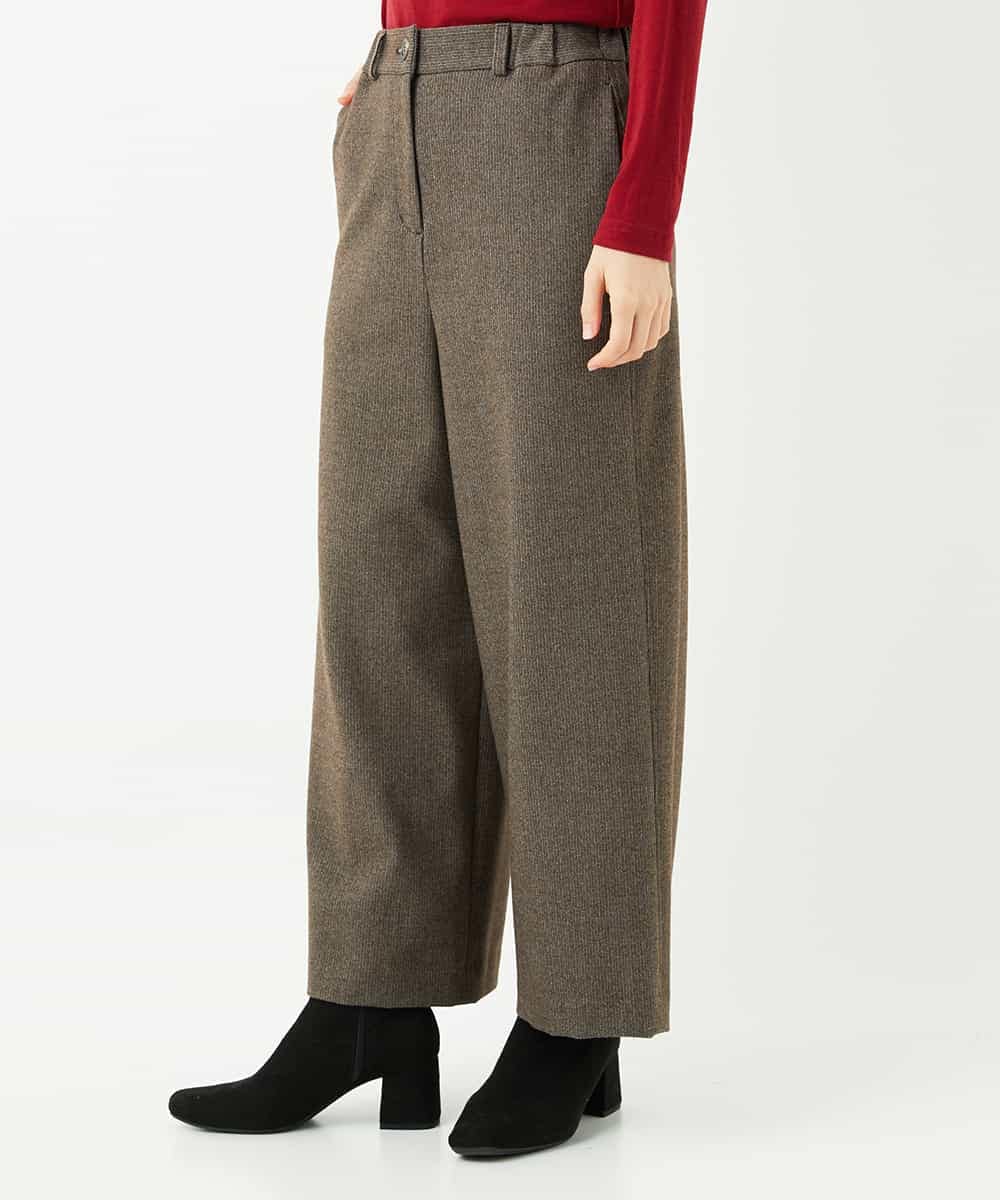 NHLAF86230 GIANNI LO GIUDICE(小さいサイズ)(メゾン ドゥ サンク) 両面起毛ワイドストレートパンツ アイボリー