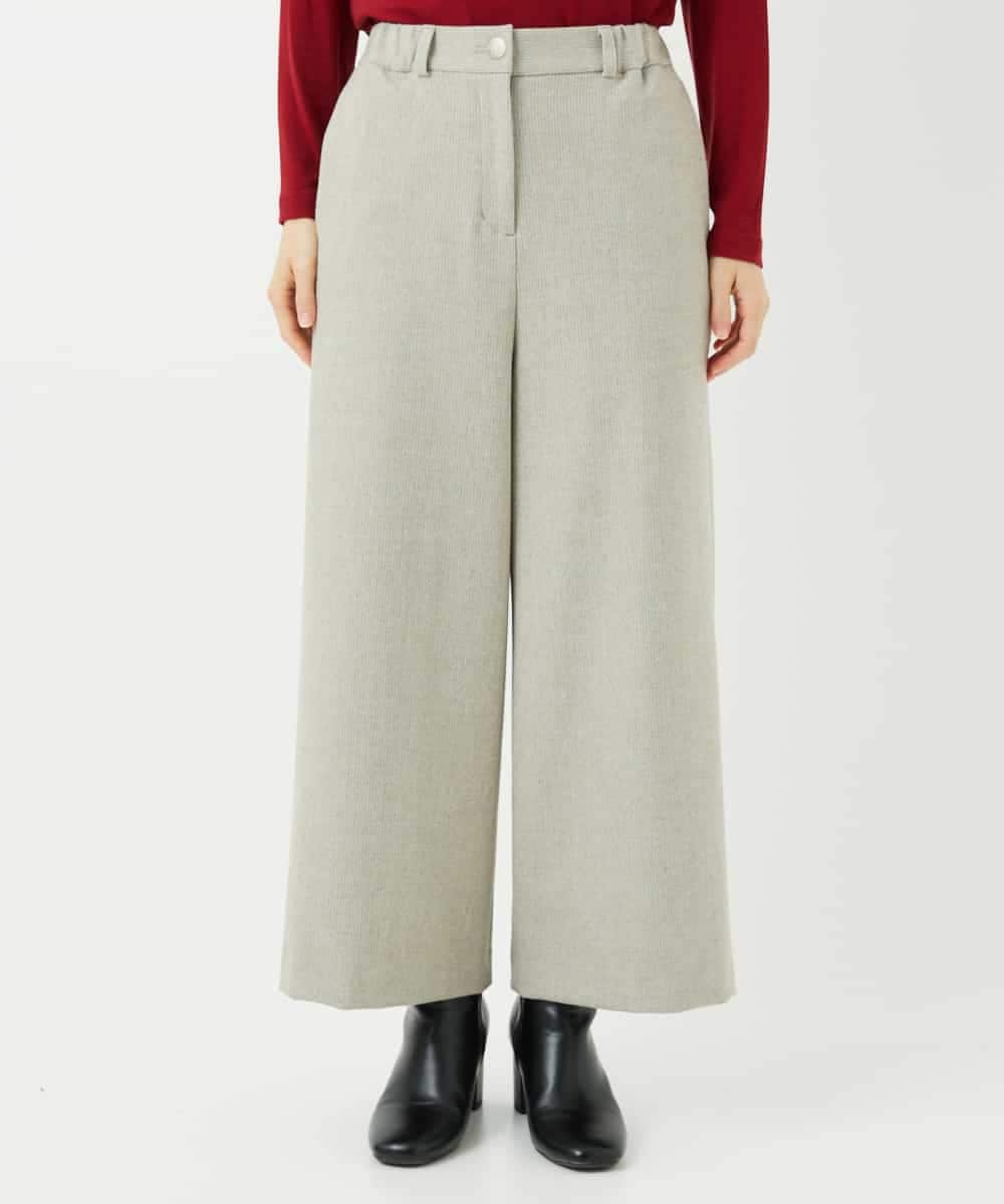 NHLAF86230 GIANNI LO GIUDICE(小さいサイズ)(メゾン ドゥ サンク) 両面起毛ワイドストレートパンツ アイボリー