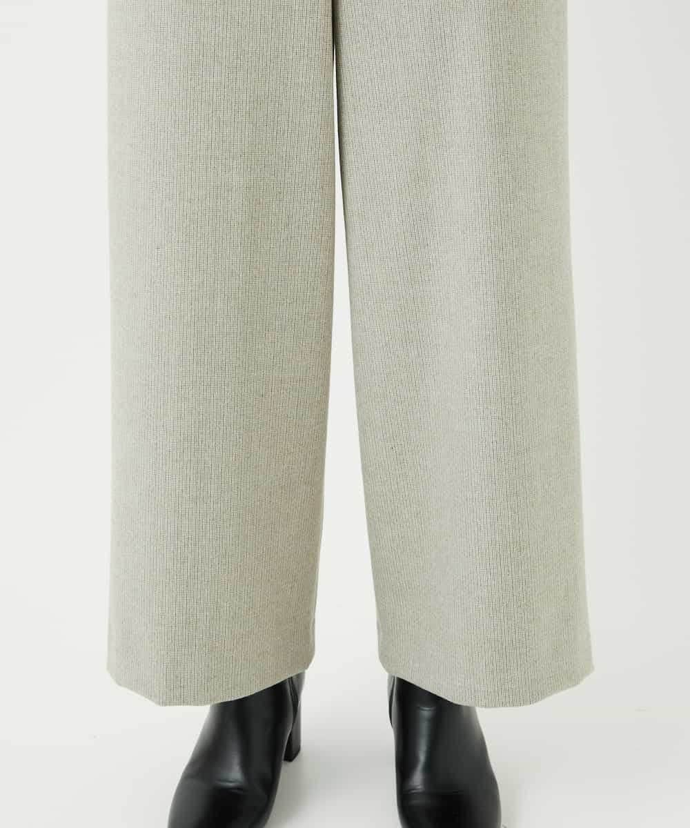 NHLAF86230 GIANNI LO GIUDICE(小さいサイズ)(メゾン ドゥ サンク) 両面起毛ワイドストレートパンツ アイボリー