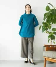 NHLAF86230 GIANNI LO GIUDICE(小さいサイズ)(メゾン ドゥ サンク) 両面起毛ワイドストレートパンツ アイボリー