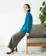 NHLAF86230 GIANNI LO GIUDICE(小さいサイズ)(メゾン ドゥ サンク) 両面起毛ワイドストレートパンツ アイボリー