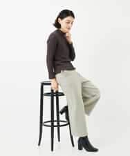 NHLAF86230 GIANNI LO GIUDICE(小さいサイズ)(メゾン ドゥ サンク) 両面起毛ワイドストレートパンツ アイボリー