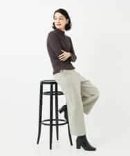 NHLAF86230 GIANNI LO GIUDICE(小さいサイズ)(メゾン ドゥ サンク) 両面起毛ワイドストレートパンツ アイボリー