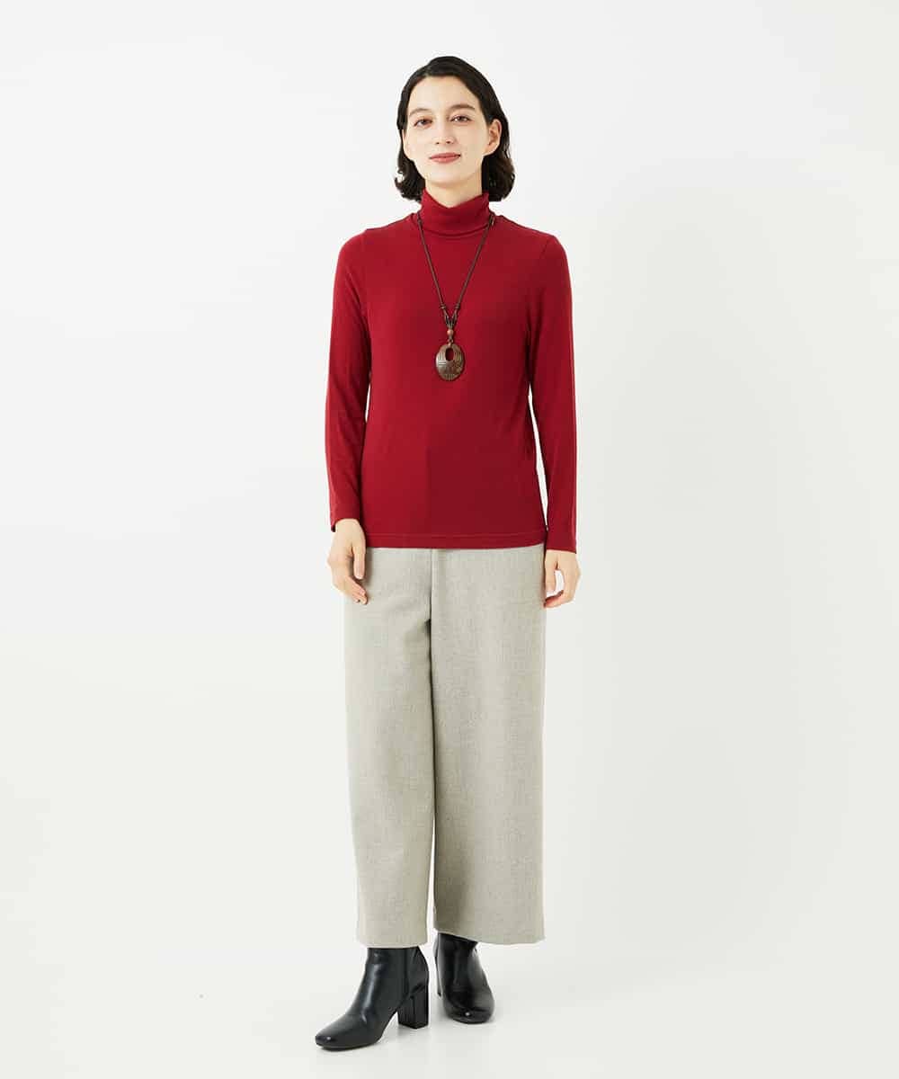 NHLAF86230 GIANNI LO GIUDICE(小さいサイズ)(メゾン ドゥ サンク) 両面起毛ワイドストレートパンツ アイボリー