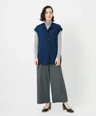 NHLAF86230 GIANNI LO GIUDICE(小さいサイズ)(メゾン ドゥ サンク) 両面起毛ワイドストレートパンツ アイボリー