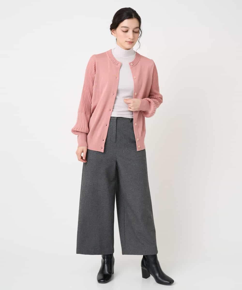 NHLAF86230 GIANNI LO GIUDICE(小さいサイズ)(メゾン ドゥ サンク) 両面起毛ワイドストレートパンツ アイボリー