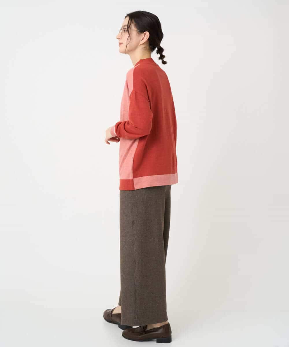 NHLAF86230 GIANNI LO GIUDICE(小さいサイズ)(メゾン ドゥ サンク) 両面起毛ワイドストレートパンツ アイボリー