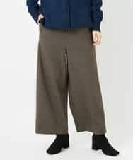 NHLAF86230 GIANNI LO GIUDICE(小さいサイズ)(メゾン ドゥ サンク) 両面起毛ワイドストレートパンツ ブラウン