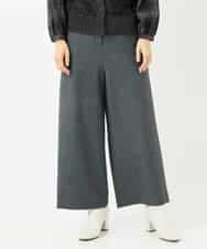 NHLAF86230 GIANNI LO GIUDICE(小さいサイズ)(メゾン ドゥ サンク) 両面起毛ワイドストレートパンツ ダークグレー