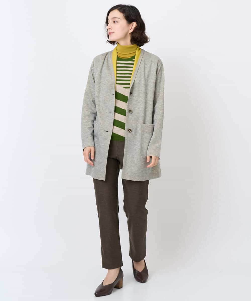 NHLAF87180 GIANNI LO GIUDICE(小さいサイズ)(メゾン ドゥ サンク) デニムプリントハイテンションストレッチパンツ ライトグレー