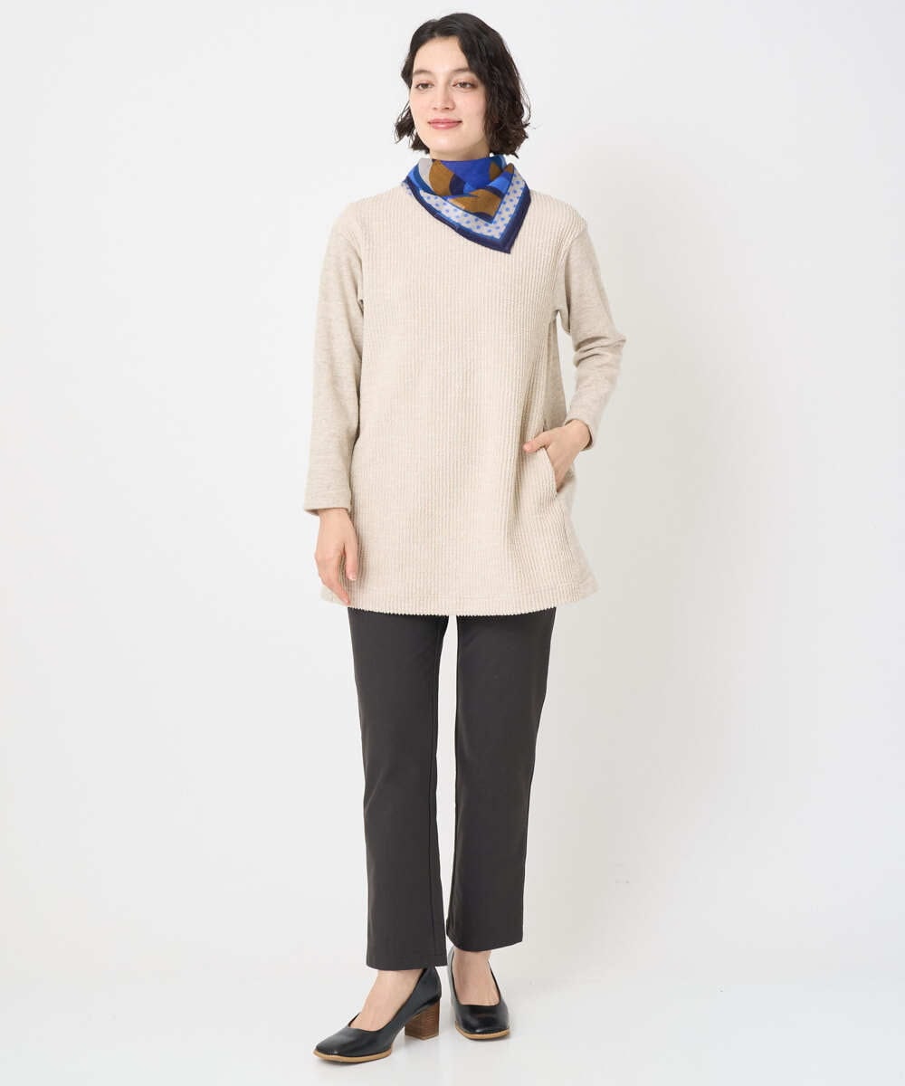 NHLAF88190 GIANNI LO GIUDICE(小さいサイズ)(メゾン ドゥ サンク) 裏起毛無地ハイテンションストレッチパンツ グレー