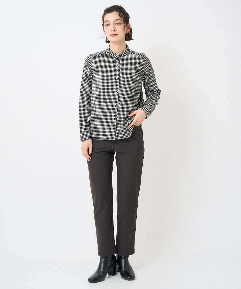 NHLAF88190 GIANNI LO GIUDICE(小さいサイズ)(メゾン ドゥ サンク) 裏起毛無地ハイテンションストレッチパンツ グレー