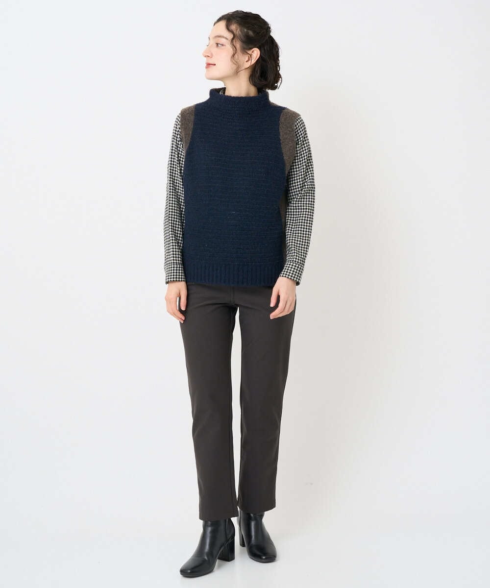 NHLAF88190 GIANNI LO GIUDICE(小さいサイズ)(メゾン ドゥ サンク) 裏起毛無地ハイテンションストレッチパンツ グレー