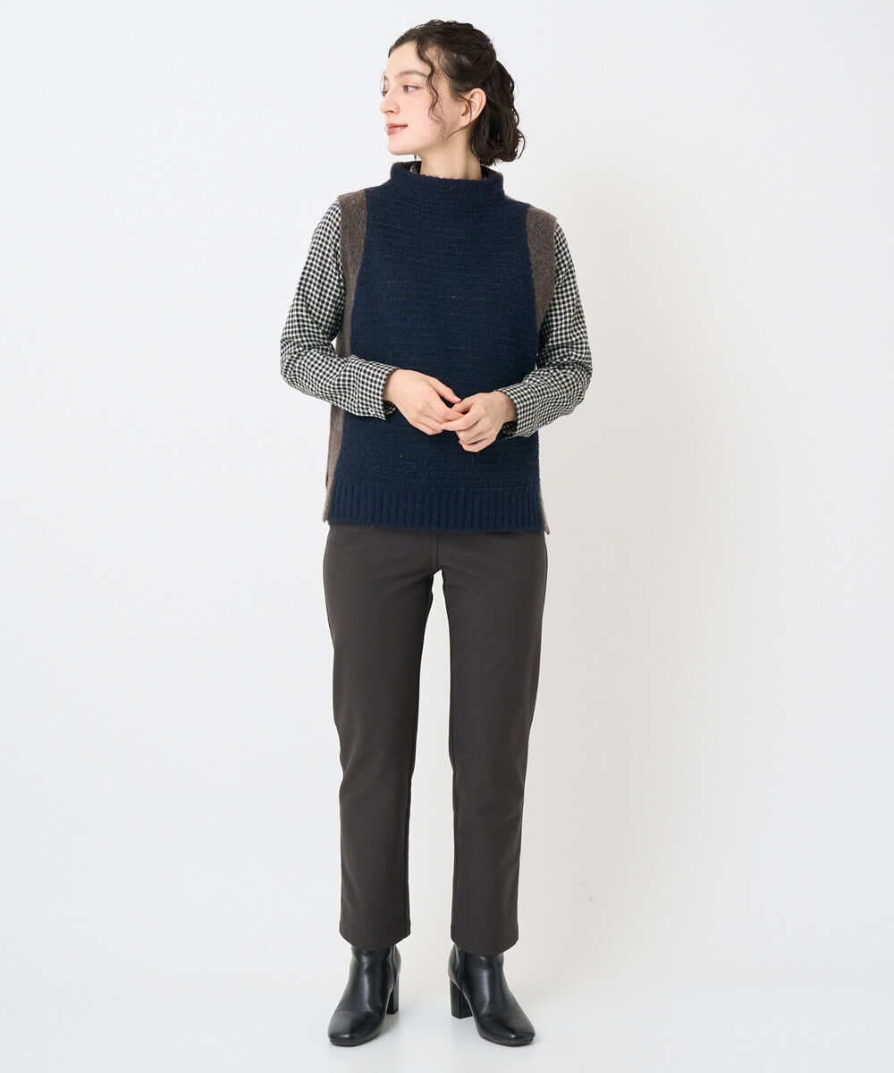 NHLAF88190 GIANNI LO GIUDICE(小さいサイズ)(メゾン ドゥ サンク) 裏起毛無地ハイテンションストレッチパンツ グレー