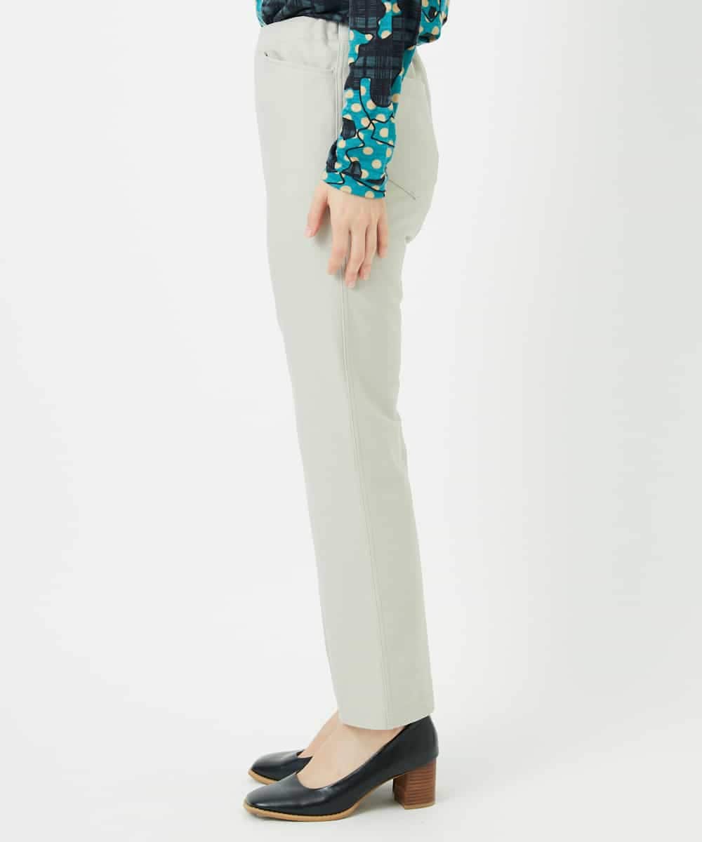 NHLAF88190 GIANNI LO GIUDICE(小さいサイズ)(メゾン ドゥ サンク) 裏起毛無地ハイテンションストレッチパンツ グレー
