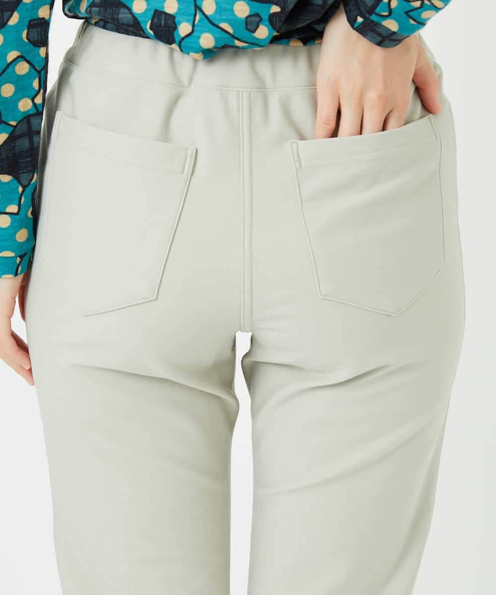 NHLAF88190 GIANNI LO GIUDICE(小さいサイズ)(メゾン ドゥ サンク) 裏起毛無地ハイテンションストレッチパンツ グレー