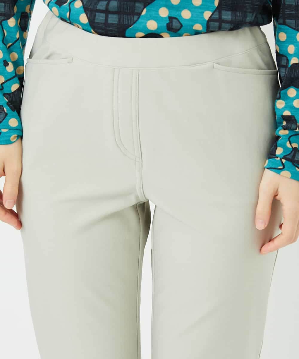 NHLAF88190 GIANNI LO GIUDICE(小さいサイズ)(メゾン ドゥ サンク) 裏起毛無地ハイテンションストレッチパンツ グレー