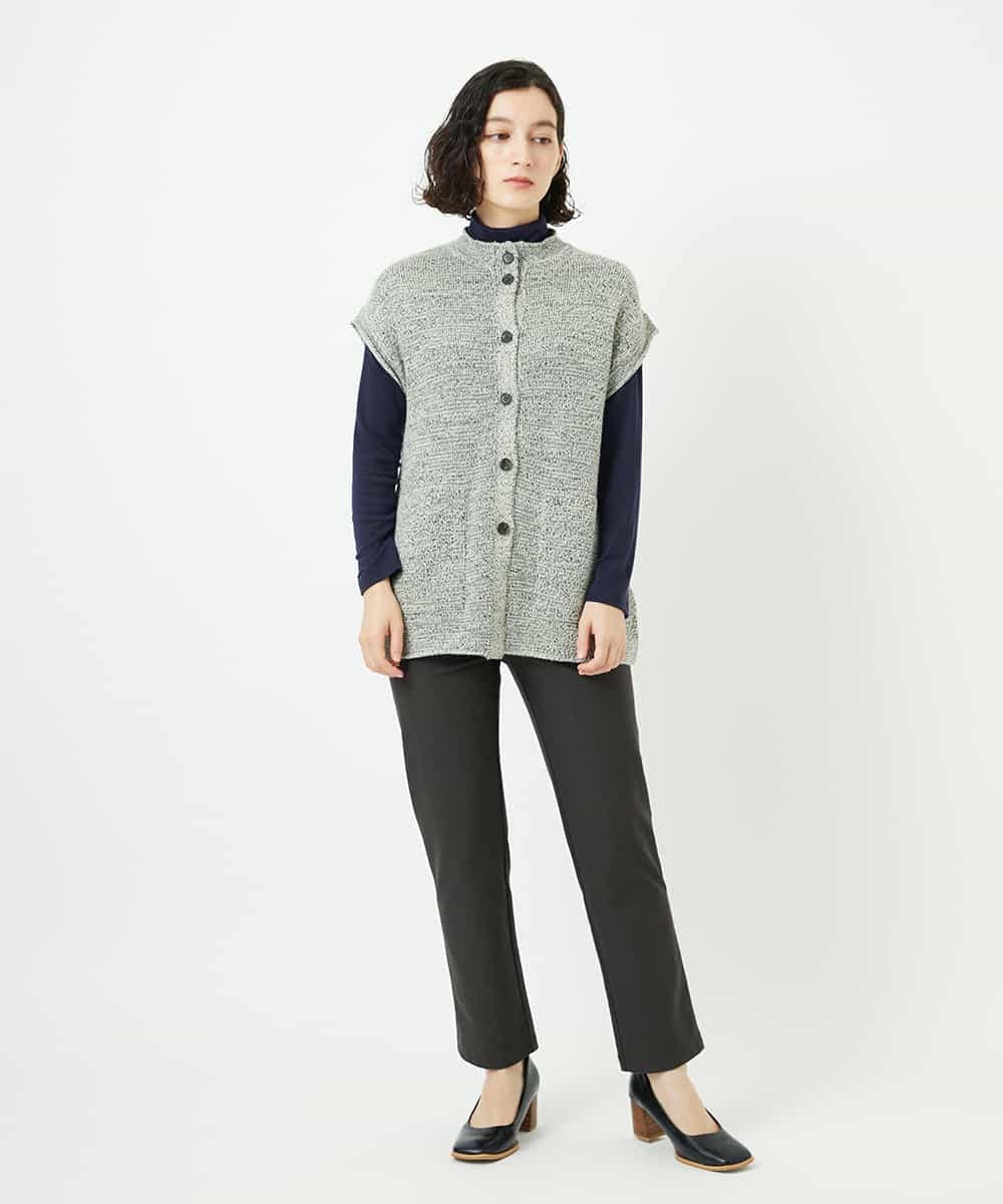 NHLAF88190 GIANNI LO GIUDICE(小さいサイズ)(メゾン ドゥ サンク) 裏起毛無地ハイテンションストレッチパンツ グレー