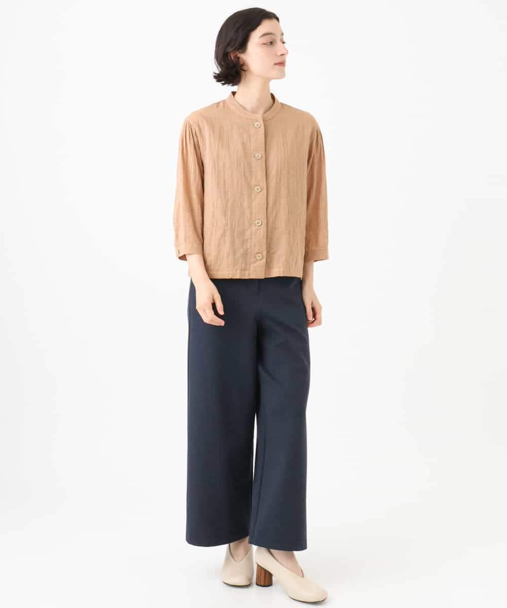 NHLAI83210 GIANNI LO GIUDICE(小さいサイズ)(メゾン ドゥ サンク) [セットアップ対応]デニムジャージーセミワイドパンツ ネイビー