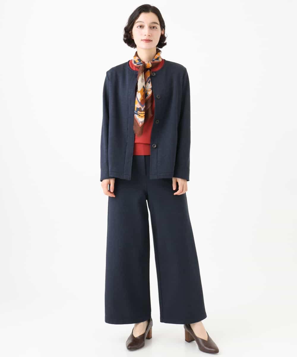 NHLAI83210 GIANNI LO GIUDICE(小さいサイズ)(メゾン ドゥ サンク) [セットアップ対応]デニムジャージーセミワイドパンツ ネイビー