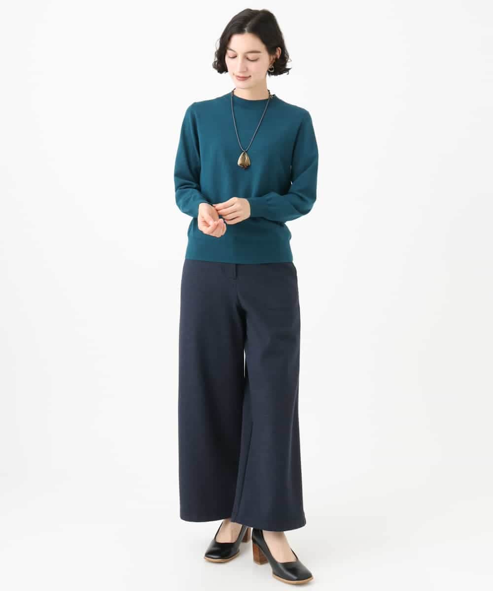 NHLAI83210 GIANNI LO GIUDICE(小さいサイズ)(メゾン ドゥ サンク) [セットアップ対応]デニムジャージーセミワイドパンツ ネイビー