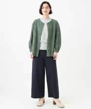 NHLAI83210 GIANNI LO GIUDICE(小さいサイズ)(メゾン ドゥ サンク) [セットアップ対応]デニムジャージーセミワイドパンツ ネイビー