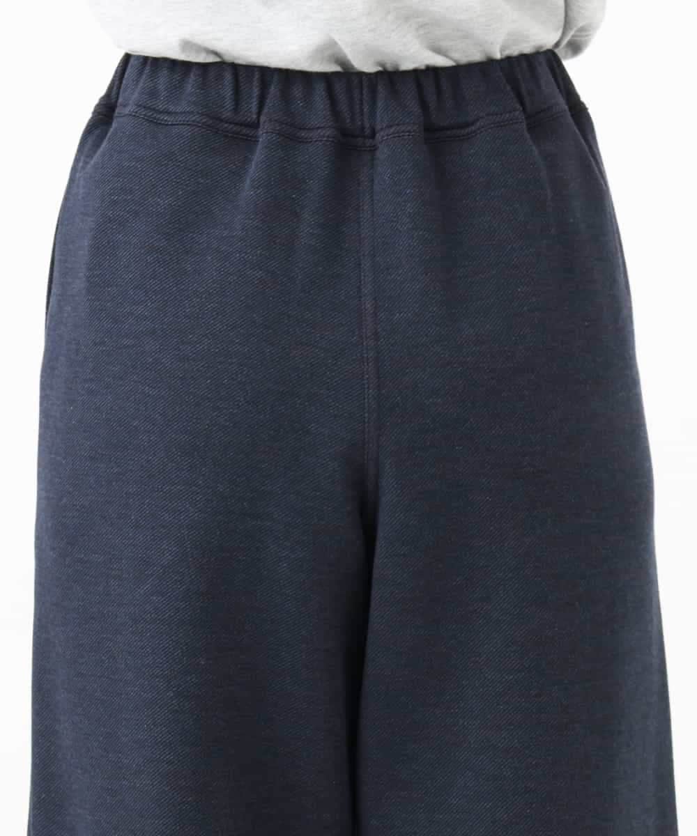 NHLAI83210 GIANNI LO GIUDICE(小さいサイズ)(メゾン ドゥ サンク) [セットアップ対応]デニムジャージーセミワイドパンツ ネイビー