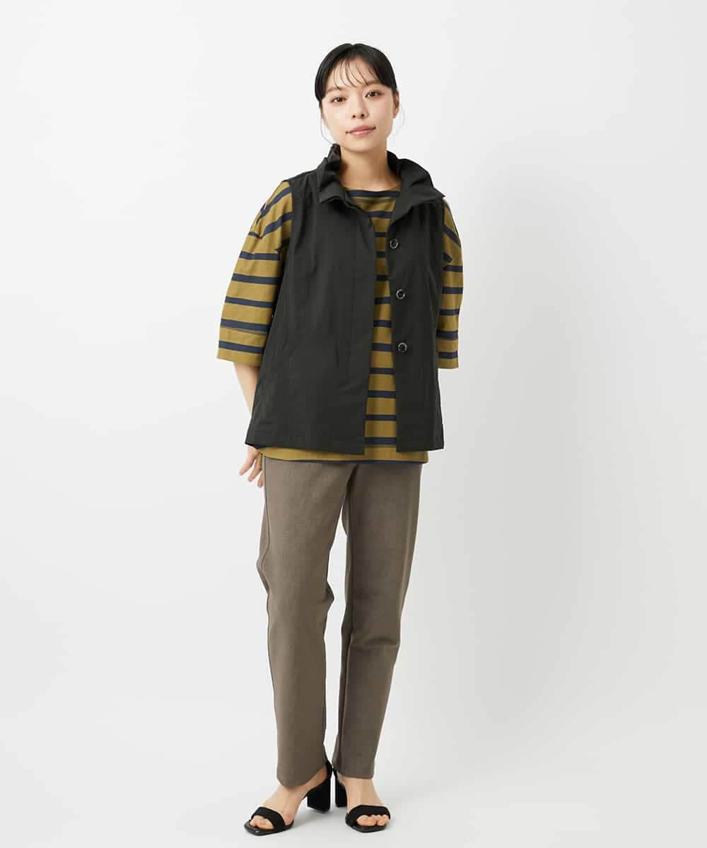 NHLAI84170 GIANNI LO GIUDICE(小さいサイズ)(メゾン ドゥ サンク) ツイル調ハイテンションストレッチパンツ ベージュ