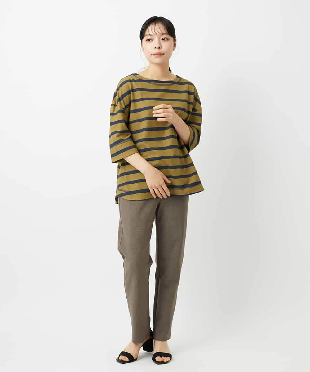 NHLAI84170 GIANNI LO GIUDICE(小さいサイズ)(メゾン ドゥ サンク) ツイル調ハイテンションストレッチパンツ ベージュ